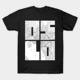 Oslo, Norway City Map Typography - Light T-Shirt